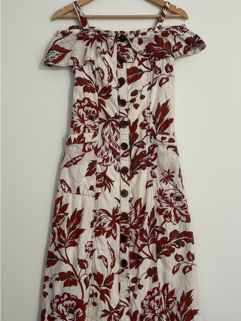 anthropologie Oahu floral cold shoulder midi dress - Picture 6 of 6